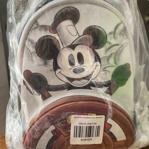 LOUNGEFLY  STEAMBOAT MICKEY AT WHEEL  NWT  RETIRED